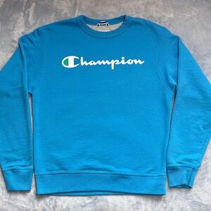 Champion Men's Vibrant Blue Crewneck Sweatshirt